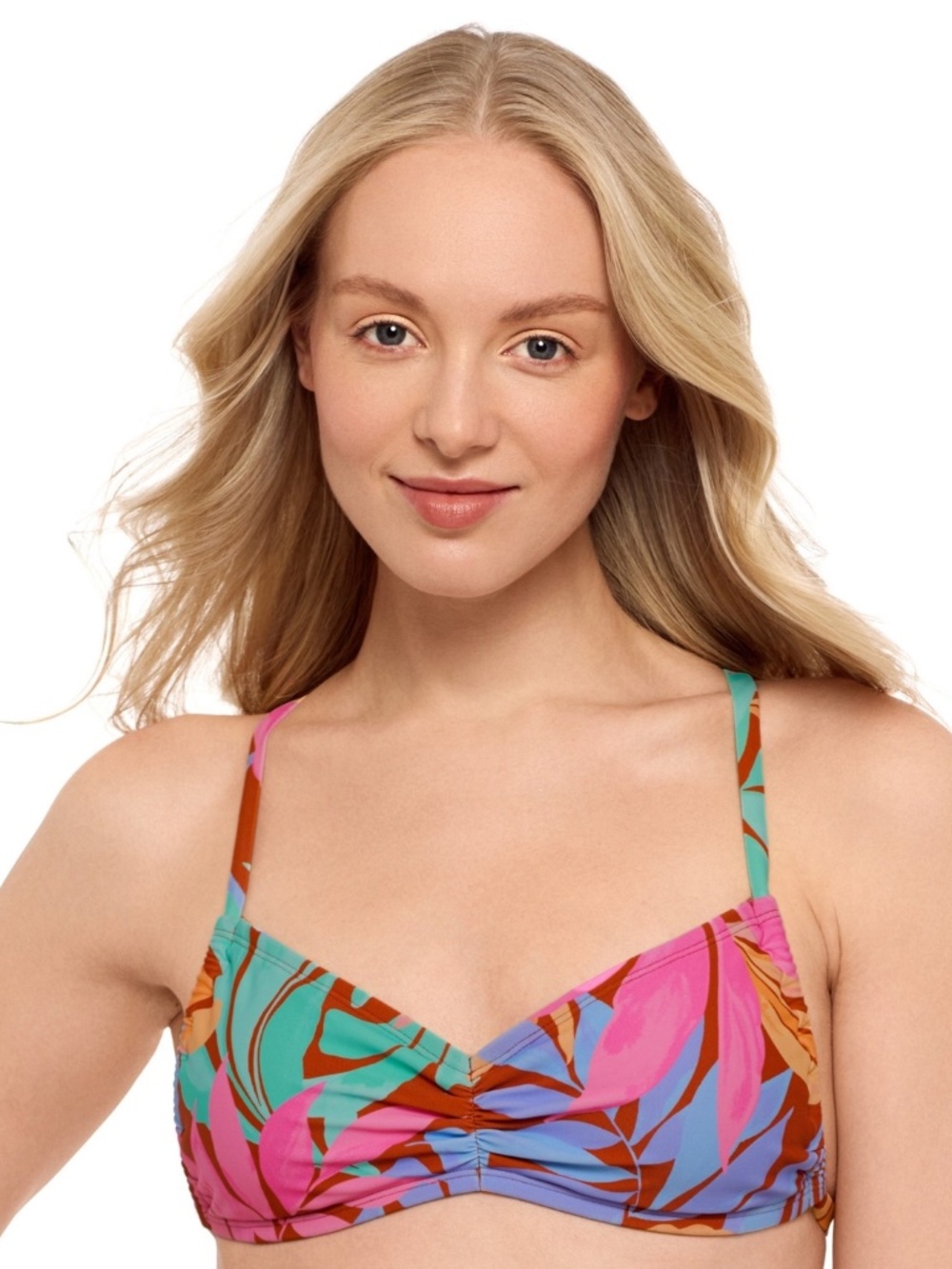 Salt + Cove Juniors' Sweetheart Bralette Bikini Top Multi